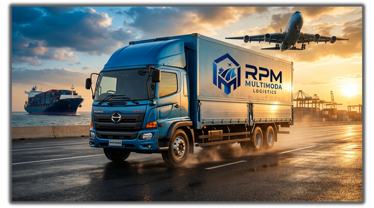 Illustration of RPM road, sea and air freight